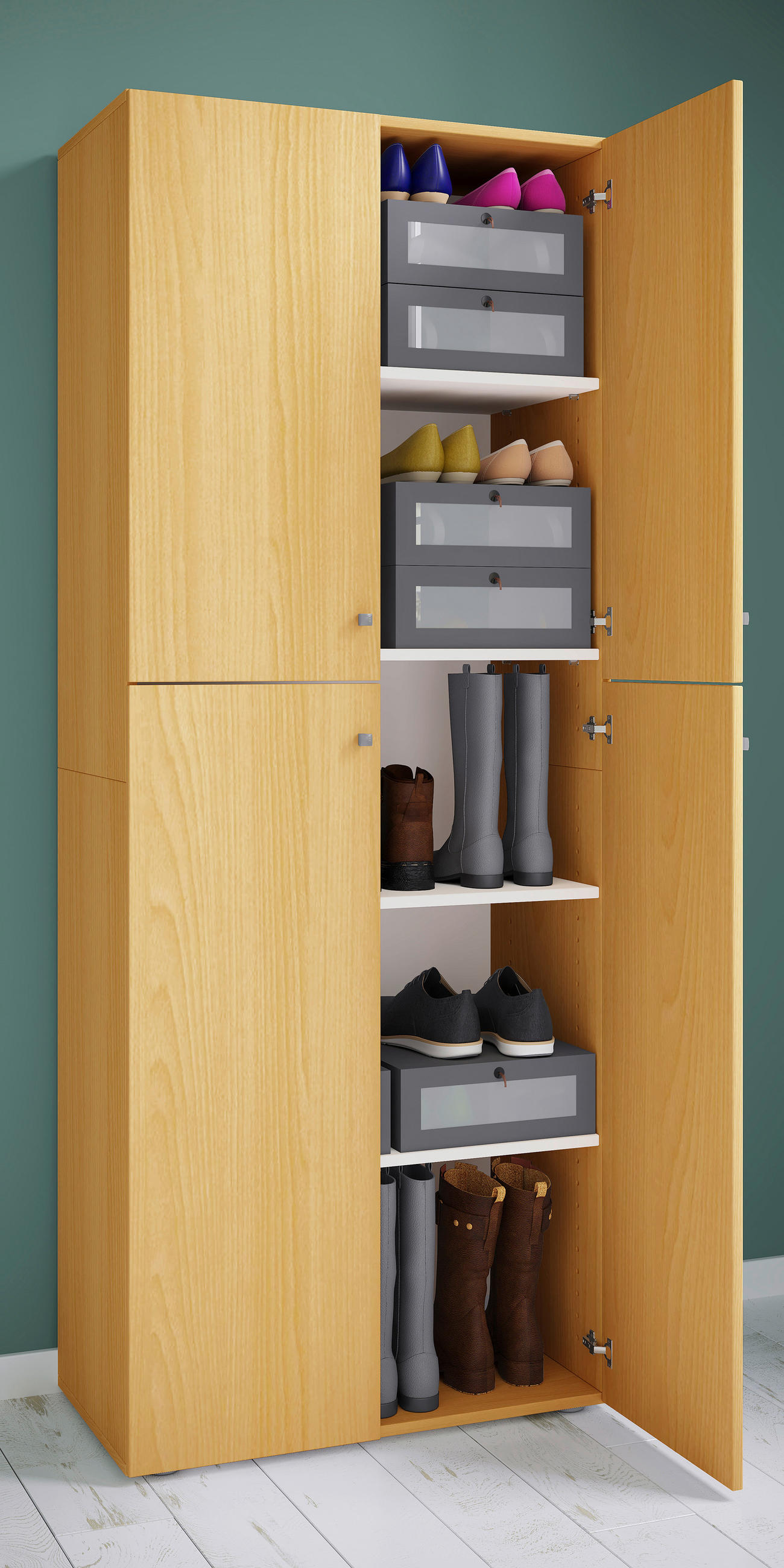 AKTENSCHRANK Buchefarben  - Buchefarben, KONVENTIONELL, Holzwerkstoff (70/182/37cm) - MID.YOU
