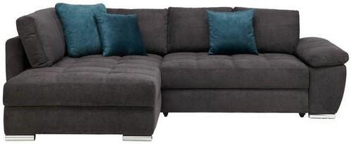 ROHOVÁ SEDACIA SÚPRAVA, textil, čierna - čierna/petrolejová, Design, textil/plast (212/276cm) - Carryhome