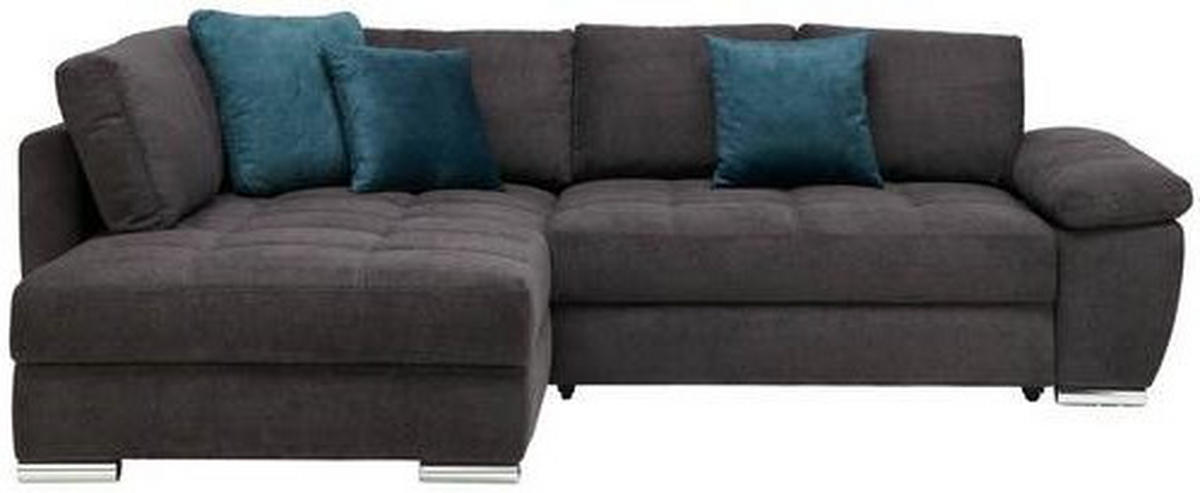 ROHOVÁ SEDAČKA, textil, černá - petrolej/černá, Design, textil/plast (212/276cm) - Carryhome