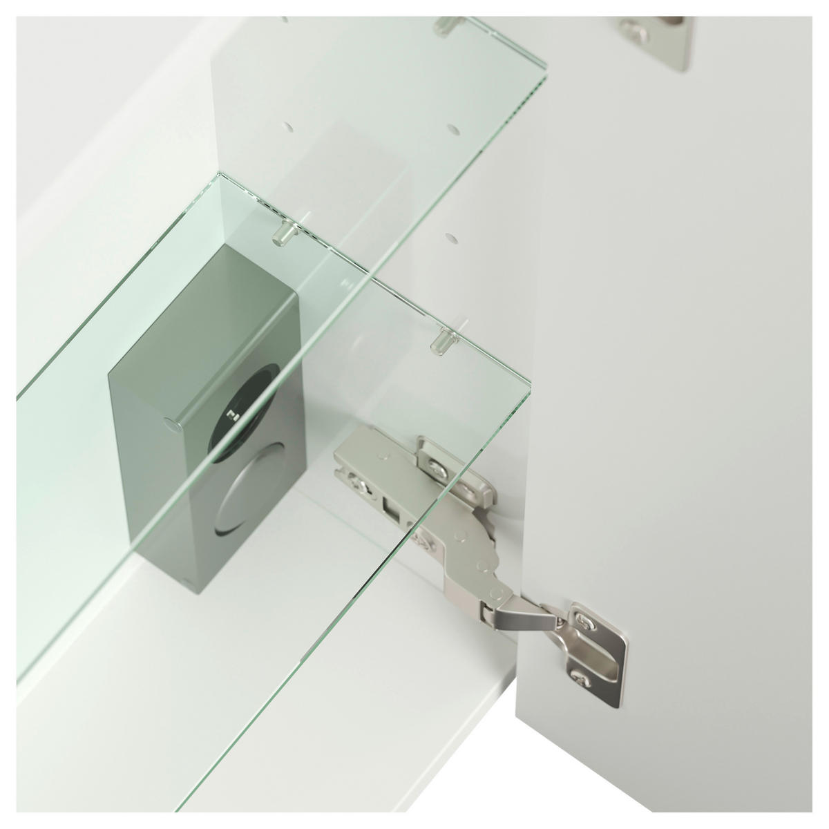 SPIEGELSCHRANK 90/62/17 cm  - Weiß Hochglanz, MODERN, Glas/Holzwerkstoff (90/62/17cm) - MID.YOU