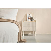 NACHTTISCH 50/54/40 cm  Eichefarben, Hellgrau  - Eichefarben/Goldfarben, Design, Holzwerkstoff/Metall (50/54/40cm) - Xora