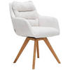 ARMLEHNSTUHL  in Chenille  - Eichefarben/Beige, KONVENTIONELL, Holz/Textil (59/86/69,5cm) - Linea Natura
