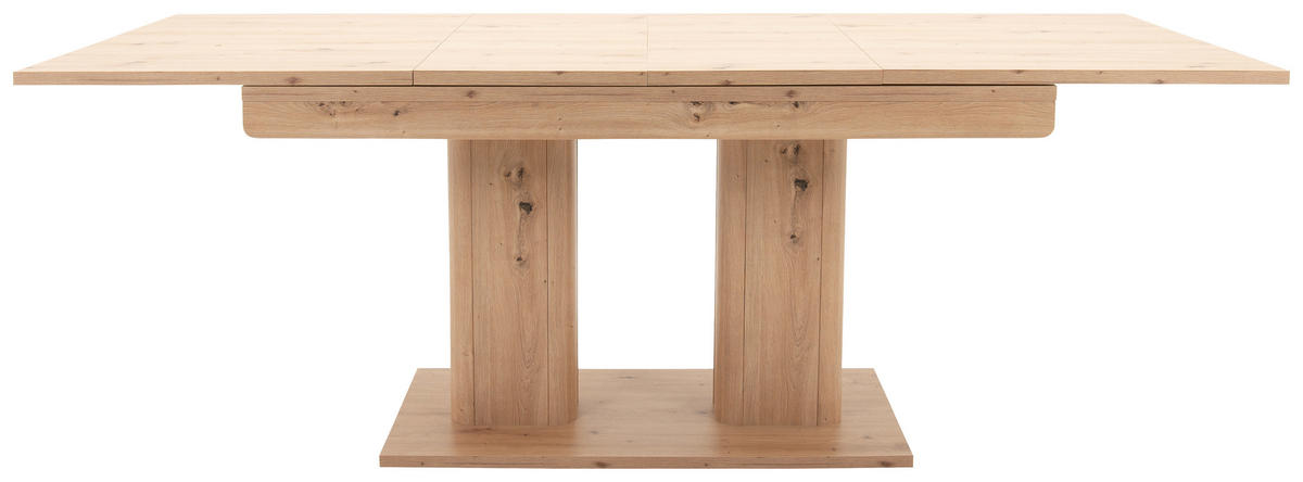 JEDILNA MIZA, hrast barve hrasta  - barve hrasta, Design, leseni material (140-220/80/90cm) - Xora