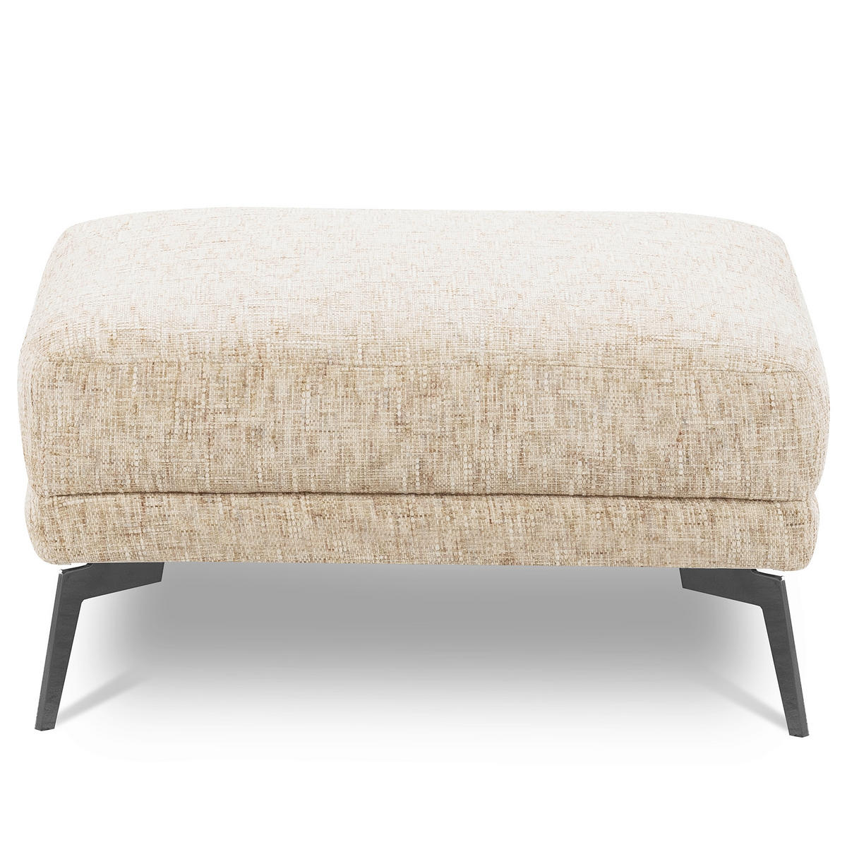 HOCKER Textil Beige  - Beige/Schwarz, Design, Textil/Metall (96/45/80cm) - P & B