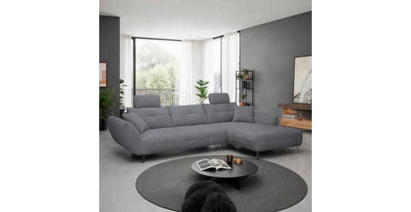 KOPFSTÜTZE - Dunkelgrau, KONVENTIONELL, Textil (55/28/18cm) - Hom`in