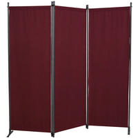 SICHTSCHUTZ - Bordeaux/Grau, Basics, Textil/Metall (165/165/51cm) - Boxxx