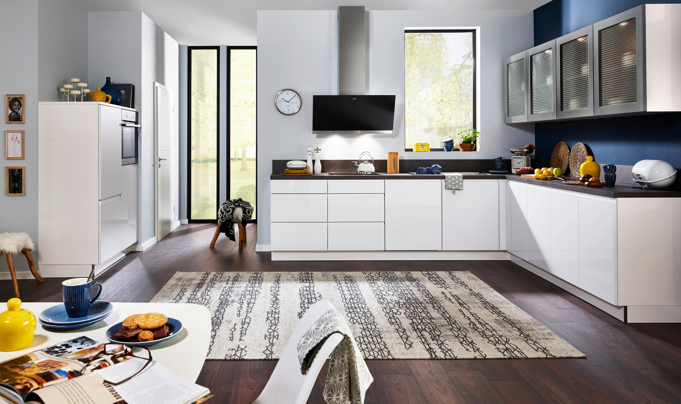 EINBAUKÜCHE DK506  - Weiß, Design, Holzwerkstoff - Dieter Knoll