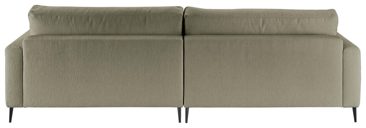 ECKSOFA in Flachgewebe Grün  - Schwarz/Grün, Design, Textil/Metall (190/272cm) - Lomoco