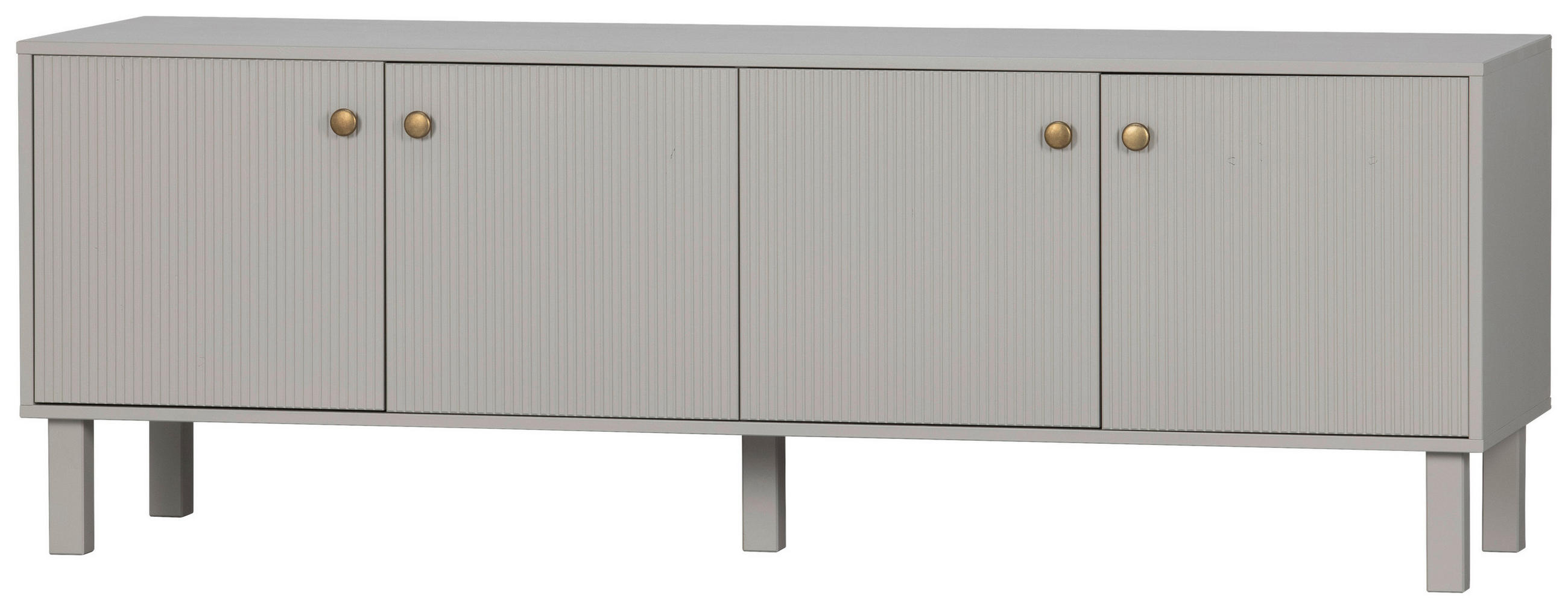 LOWBOARD Madu 160/56/46 cm  stehend  - Goldfarben/Hellgrau, Design, Holz/Metall (160/56/46cm) - Livetastic