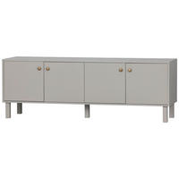 LOWBOARD Madu 160/56/46 cm  stehend  - Goldfarben/Hellgrau, Design, Holz/Metall (160/56/46cm) - Livetastic