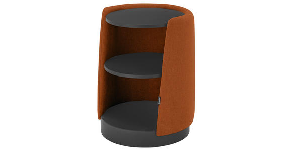 NACHTSCHRANK 48/57,5/48 cm Fichte, Kiefer Schichtholz, Sperrholz, Hartholz  - Schieferfarben/Rostfarben, Design, Holz/Holzwerkstoff (48/57,5/48cm) - Dieter Knoll