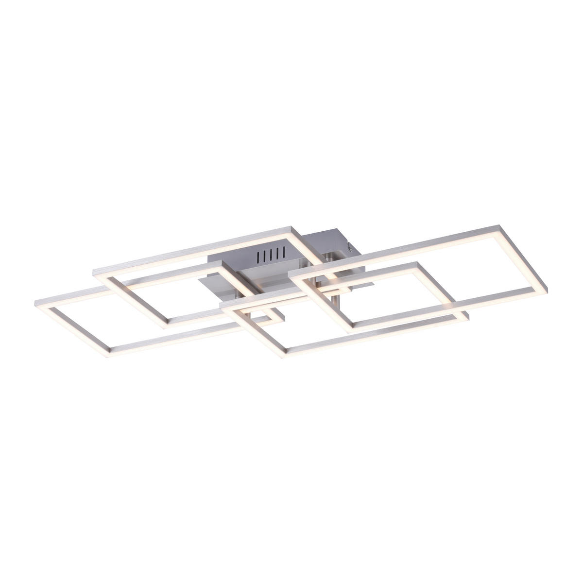 LED-DECKENLEUCHTE Iven 70/34,5/9,5 cm   - Alufarben, Design, Kunststoff/Metall (70/34,5/9,5cm)