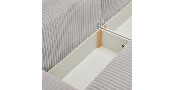 SCHLAFSOFA Cord, Plüsch Grau - Schwarz/Grau, MODERN, Kunststoff/Textil (240/90/120cm) - Carryhome