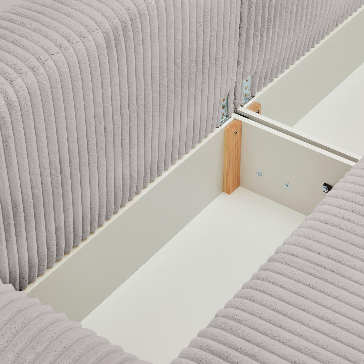 KANAPÉÁGY textil szürke  - fekete/szürke, Modern, műanyag/textil (240/90/120cm) - Carryhome