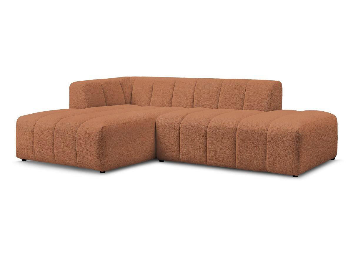 ECKSOFA  ANNECY Orange Bouclé  - Schwarz/Orange, MODERN, Kunststoff/Textil (170/262cm)