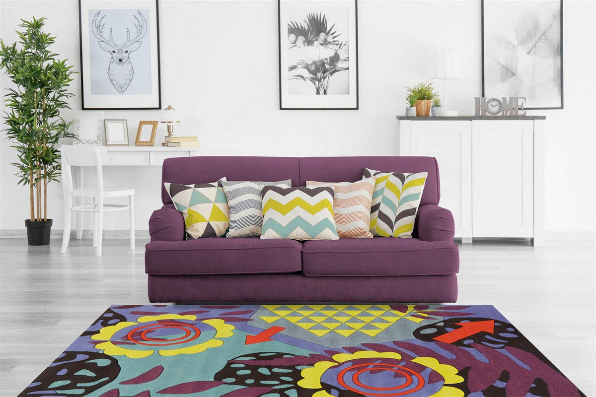 FLACHWEBETEPPICH  Wohnzimmer 140/200 cm Multicolor rechteckig  - Multicolor, Basics, Textil (140/200cm) - Kayoom