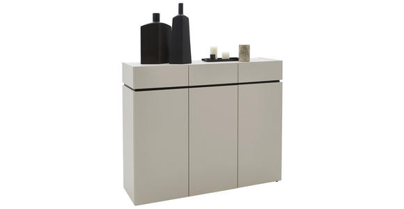 SIDEBOARD in 135/111/40 cm - Kaschmir/Schwarz, Design, Holzwerkstoff/Kunststoff (135/111/40cm) - Voleo