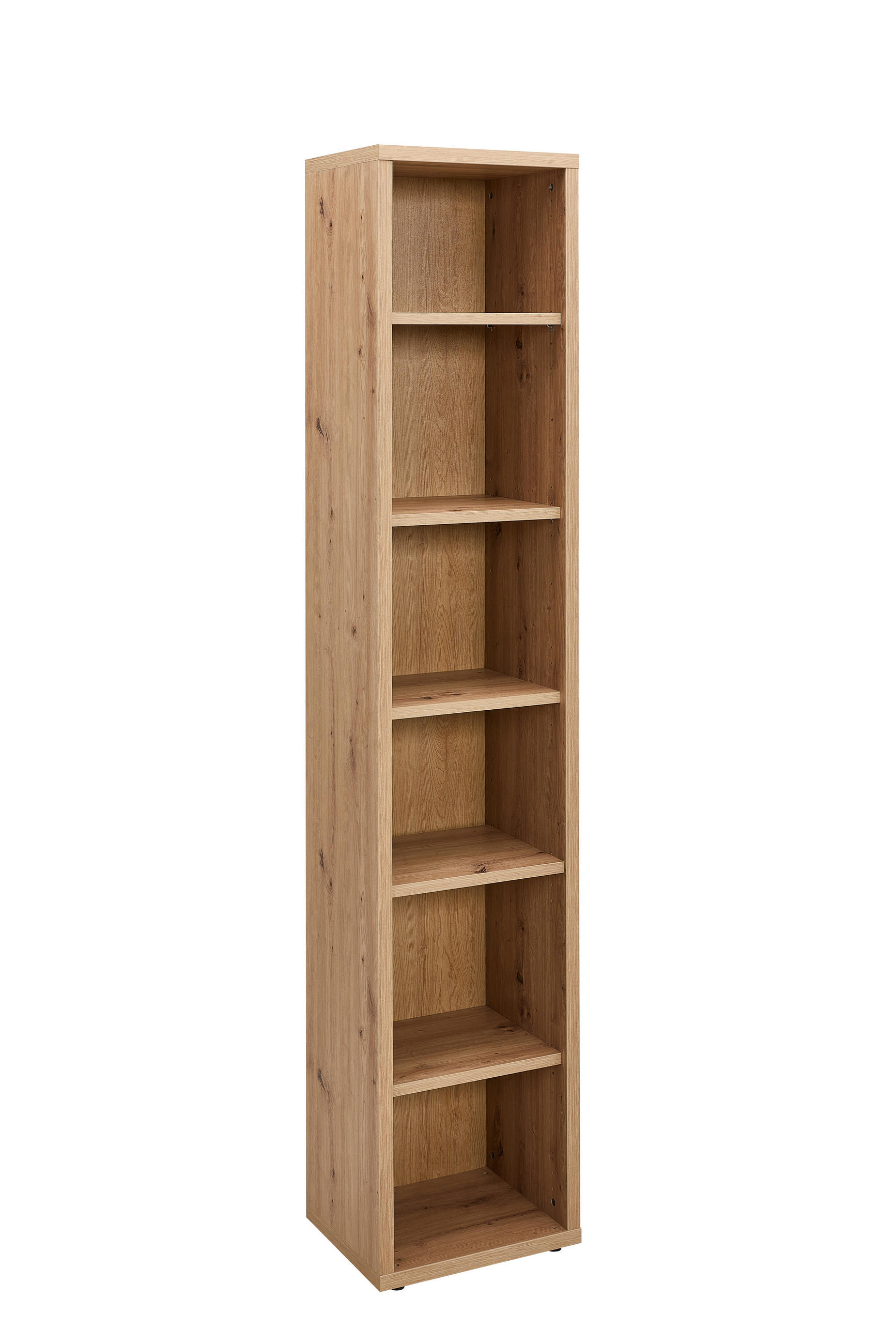 AKTENREGAL Eiche Artisan  - Schwarz/Eiche Artisan, Design, Holzwerkstoff/Kunststoff (44/217/35,7cm) - Carryhome