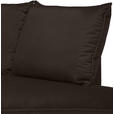 ECKSOFA in Samt Dunkelbraun  - Dunkelbraun/Schwarz, Design, Textil/Metall (241/200cm) - Carryhome