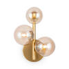 WANDLEUCHTE - Goldfarben/Bernsteinfarben, Trend, Glas/Metall (26/20/12cm) - MAYTONI