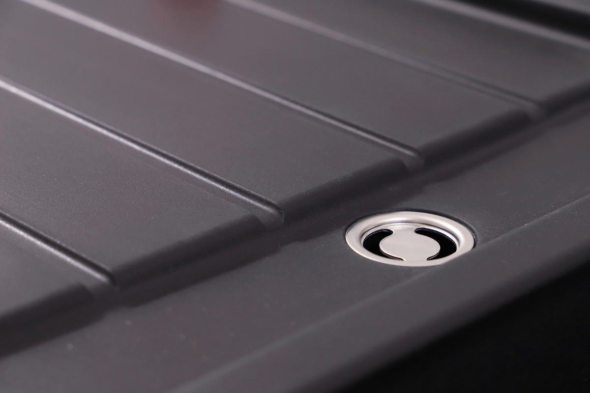 SPÜLE 17502100860435500-81  - Schwarz, Basics, Stein (86/20,5/43,5cm) - Respekta