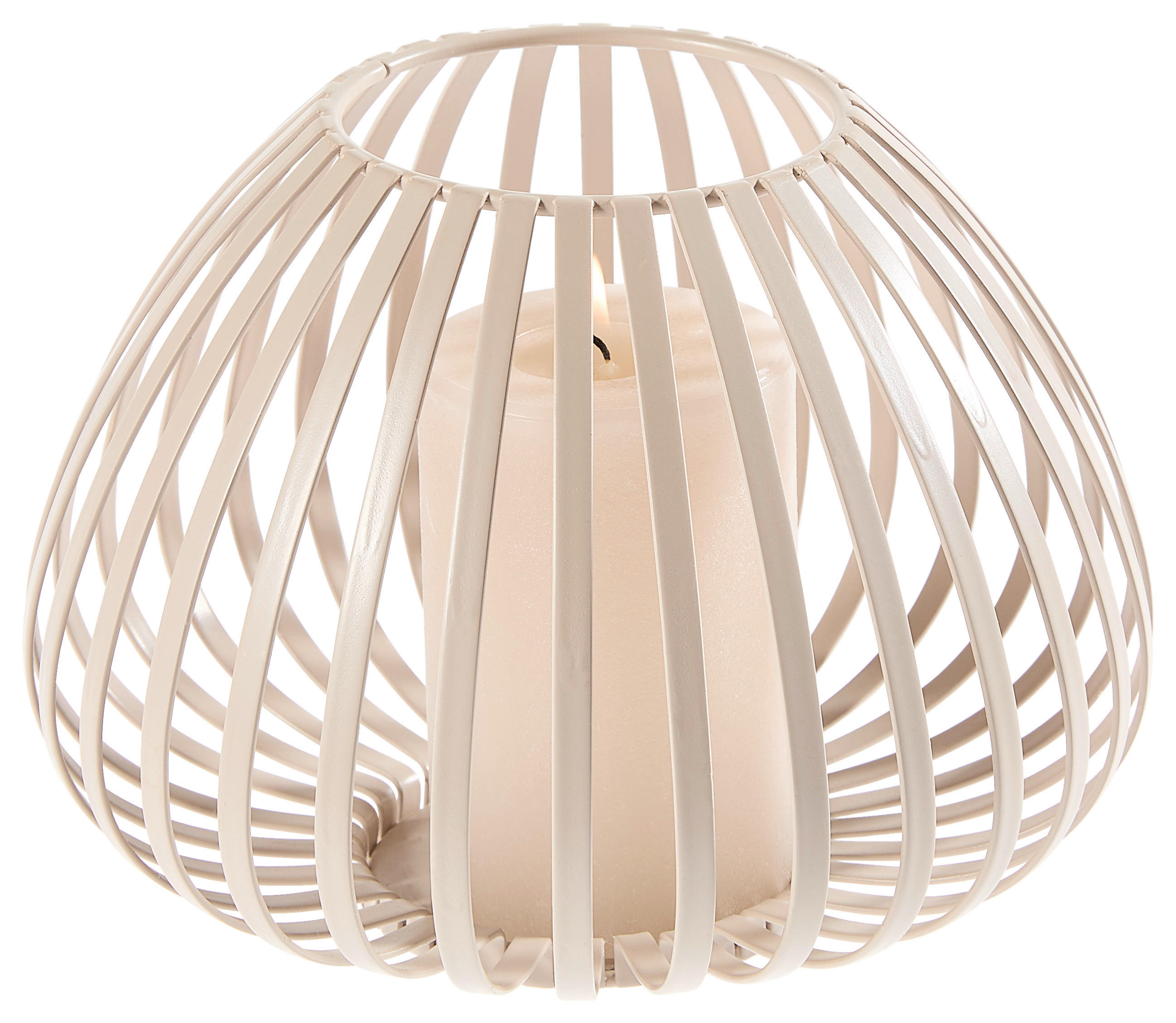 WINDLICHT Beige 20/14 cm  - Beige, Basics, Metall (20/14cm) - Ambia Home