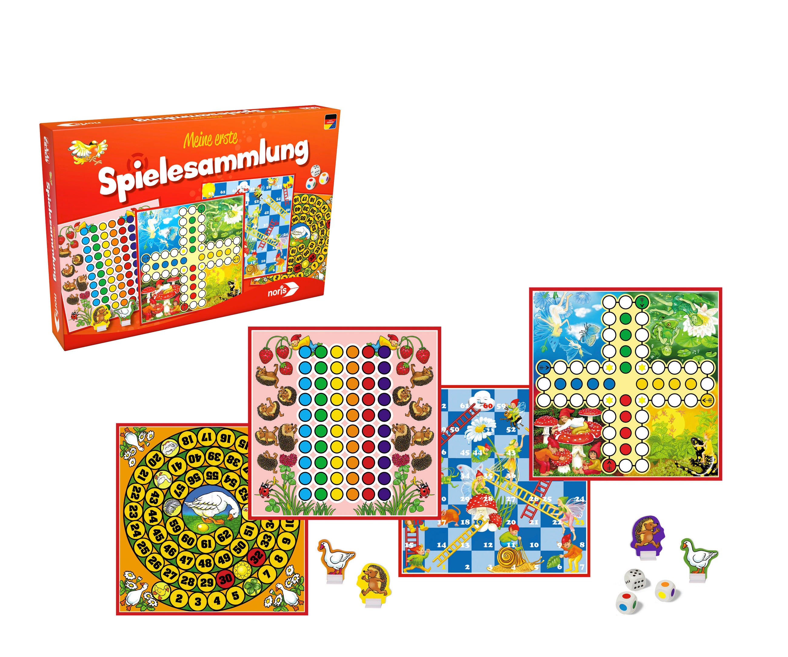 LERNSPIEL Noris Meine erste Spielesammlung  - Multicolor, Basics, Karton (5,3/34,2/23,5cm) - Simba