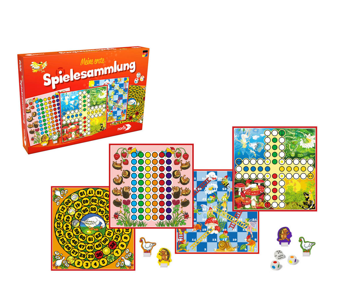 LERNSPIEL Noris Meine erste Spielesammlung  - Multicolor, Basics, Karton (5,3/34,2/23,5cm) - Simba