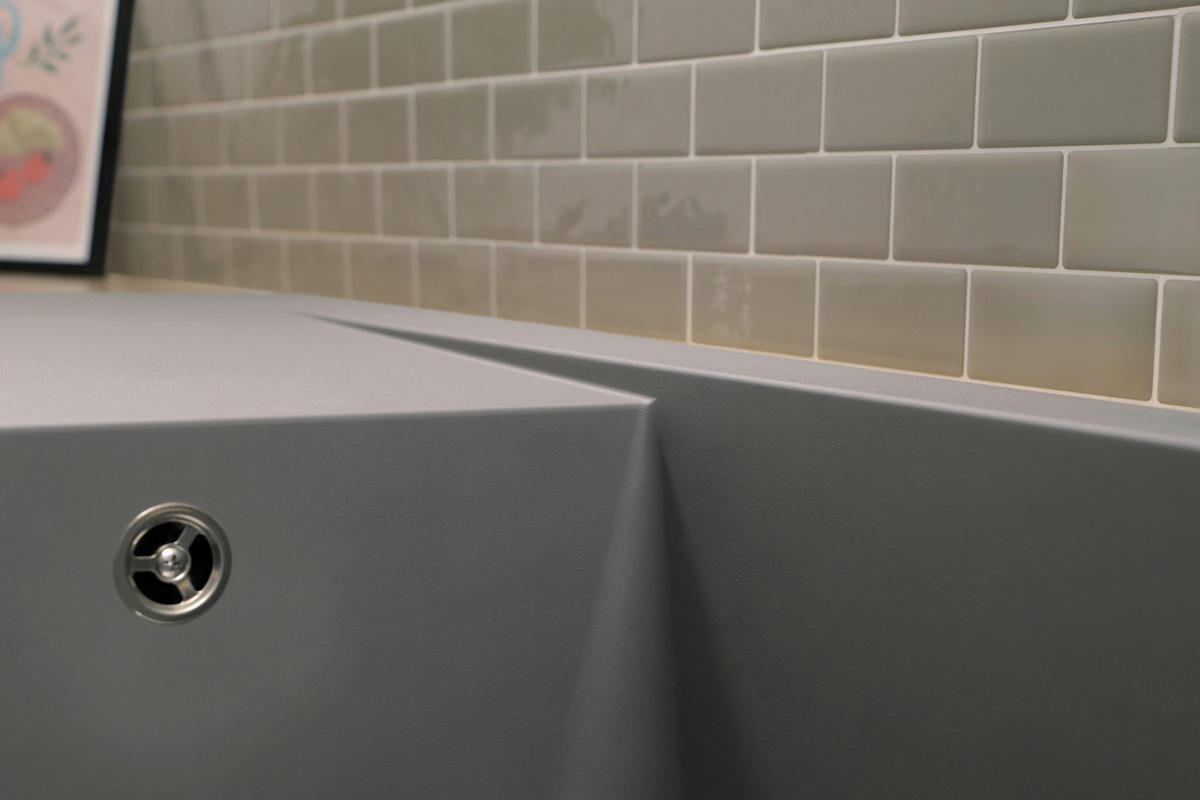 SPÜLE DENVER100X501BG  - Grau, Trend, Glas/Kunststoff (100/19,8/50cm) - Respekta