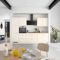 KÜCHENLEERBLOCK Touch 300 cm  in Eichefarben, Magnolie  - Edelstahlfarben/Eichefarben, MODERN, Holzwerkstoff/Metall (300cm) - Nobilia