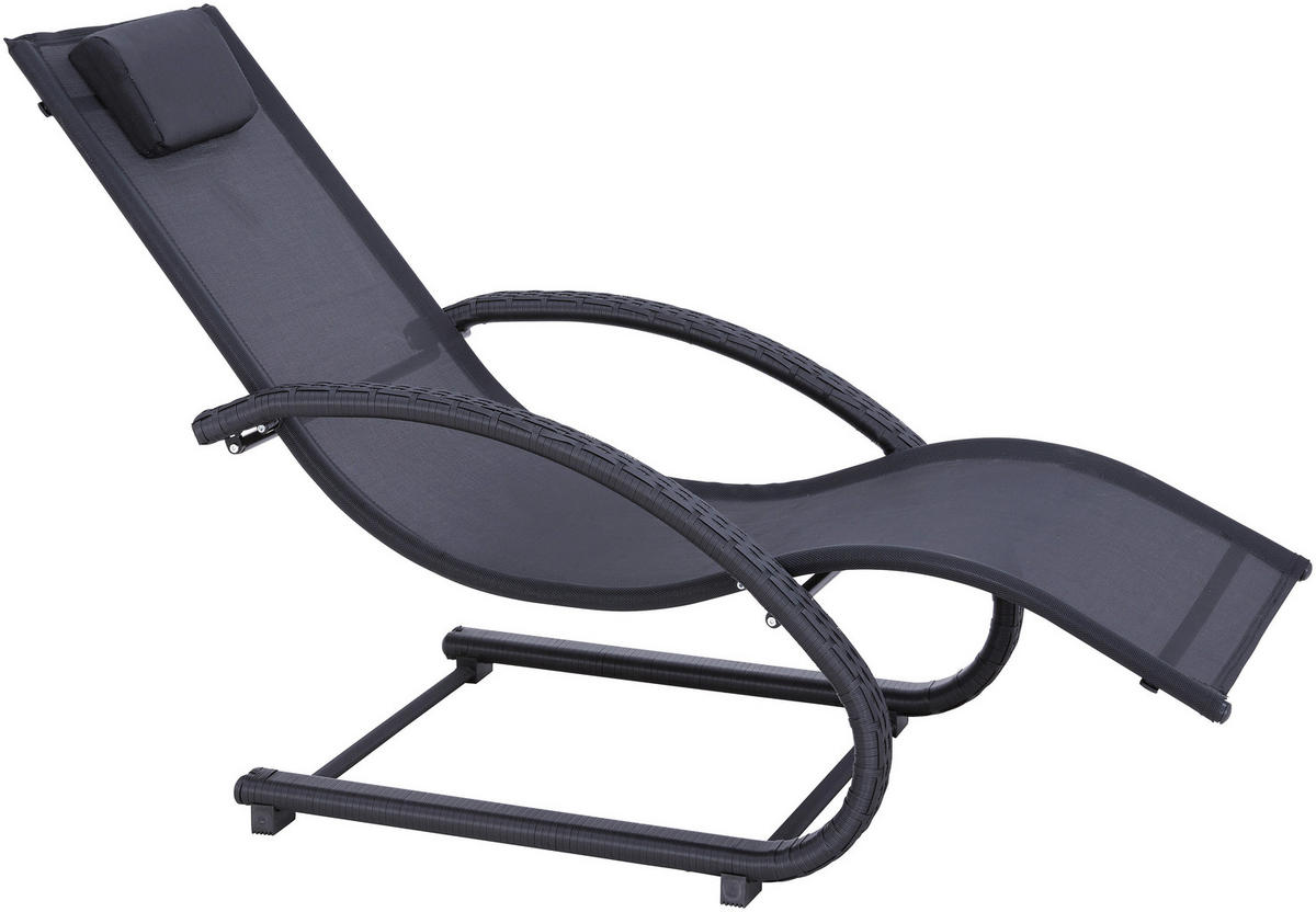 FOTOLIU TERASĂ ȘI LOUNGE - negru, Design, plastic/metal (148/69/85cm) - Ambia Garden