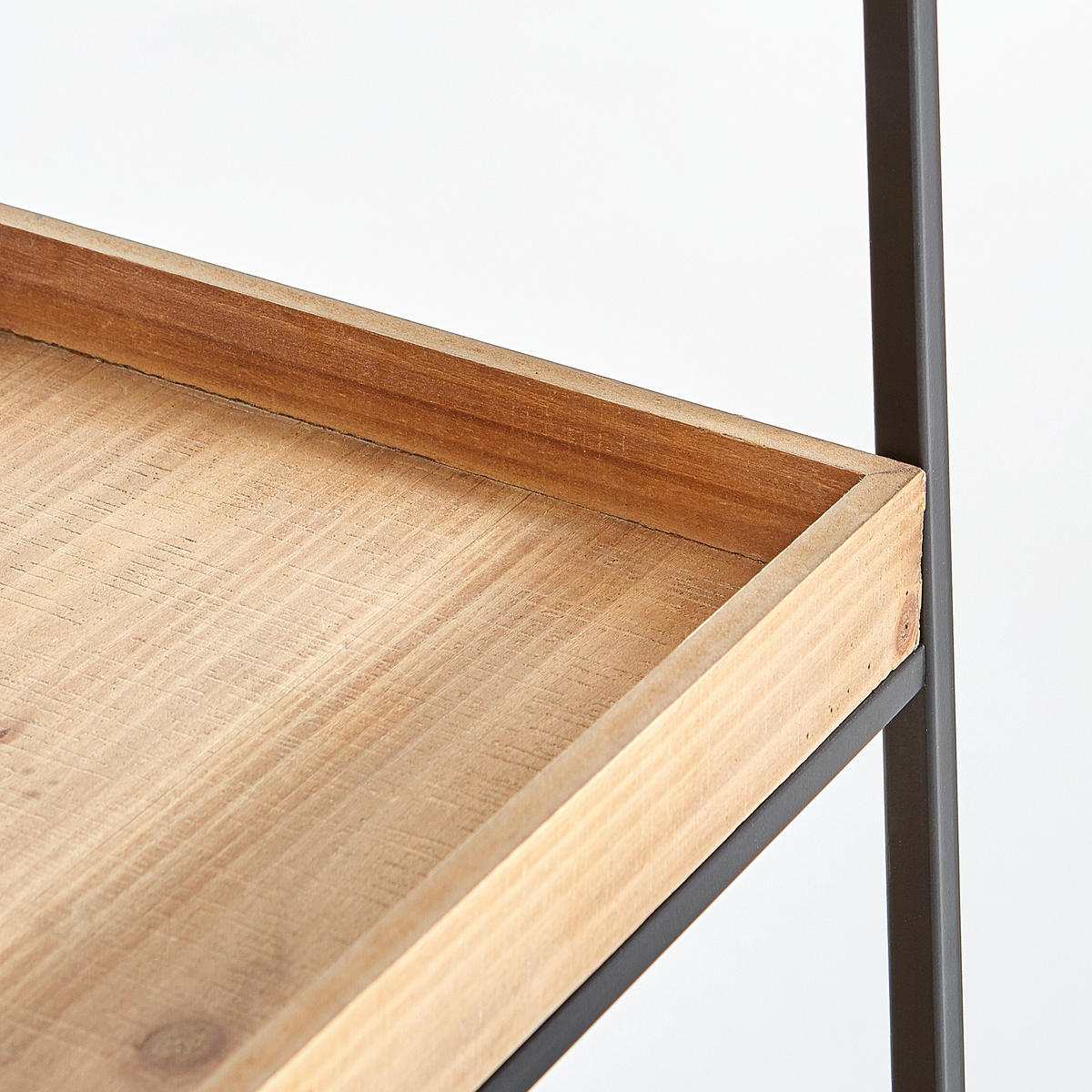 REGAL 64,5/140/35,5 cm naravne barve, črna  - črna/naravne barve, Trend, kovina/leseni material (64,5/140/35,5cm) - Livetastic