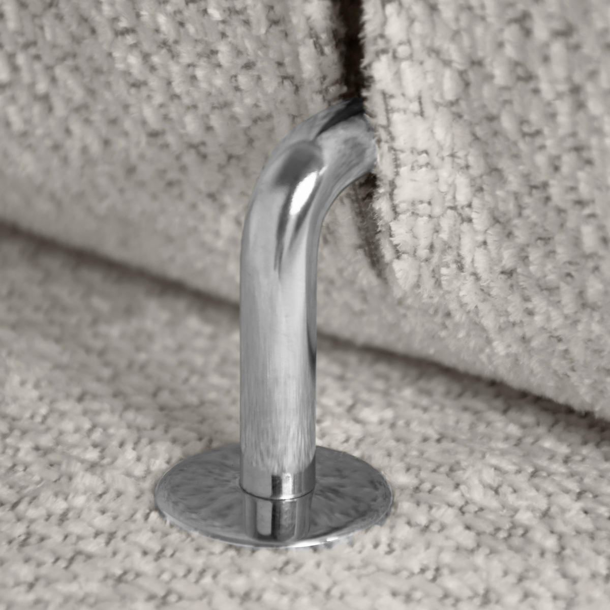 ECKSOFA VOLF Hellgrau Flachgewebe  - Hellgrau/Schwarz, Trend, Kunststoff/Textil (203/261cm) - Livetastic
