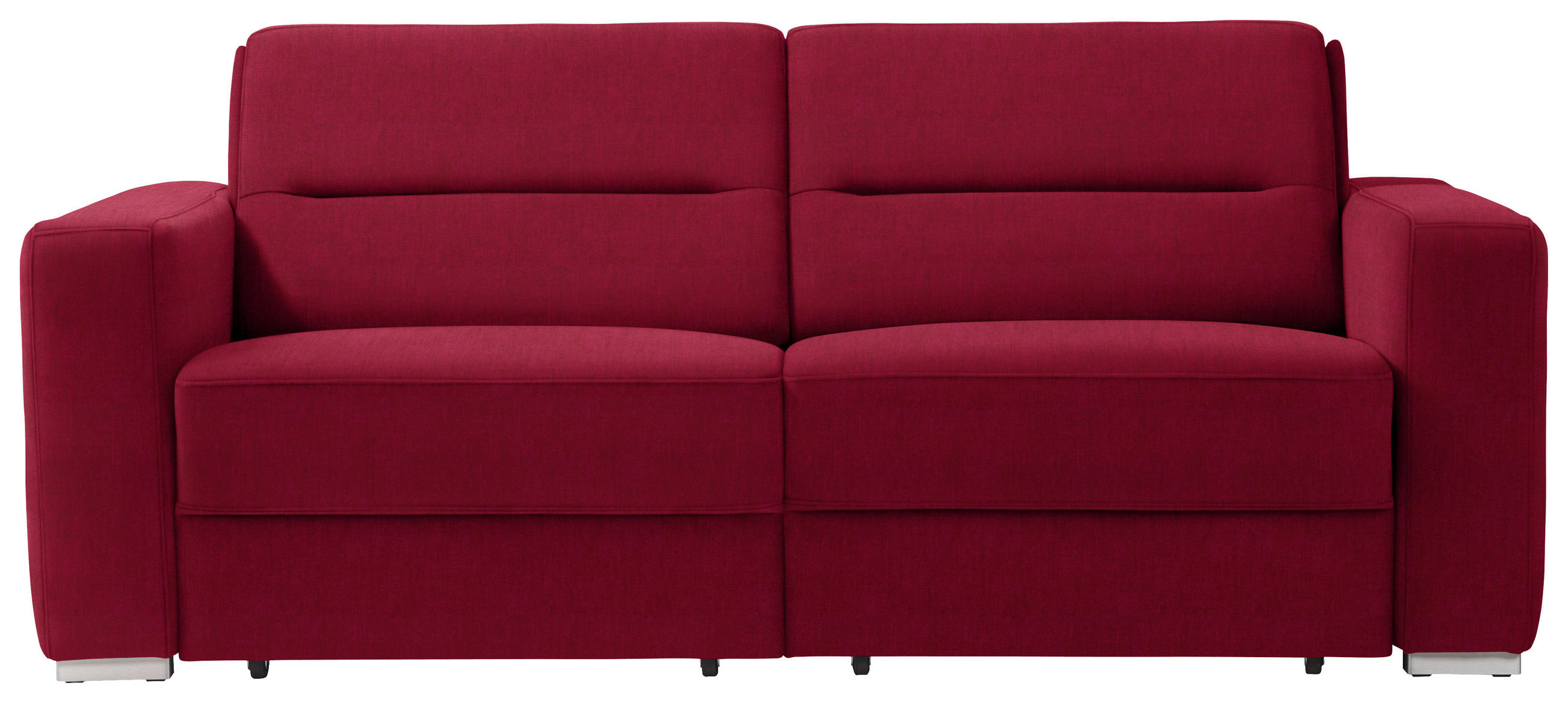 SCHLAFSOFA in Textil Bordeaux  - Bordeaux, Konventionell, Textil/Metall (202/86/92cm) - Sedda