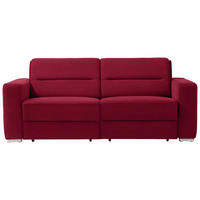 SCHLAFSOFA in Textil Bordeaux  - Bordeaux, Konventionell, Textil/Metall (202/86/92cm) - Sedda