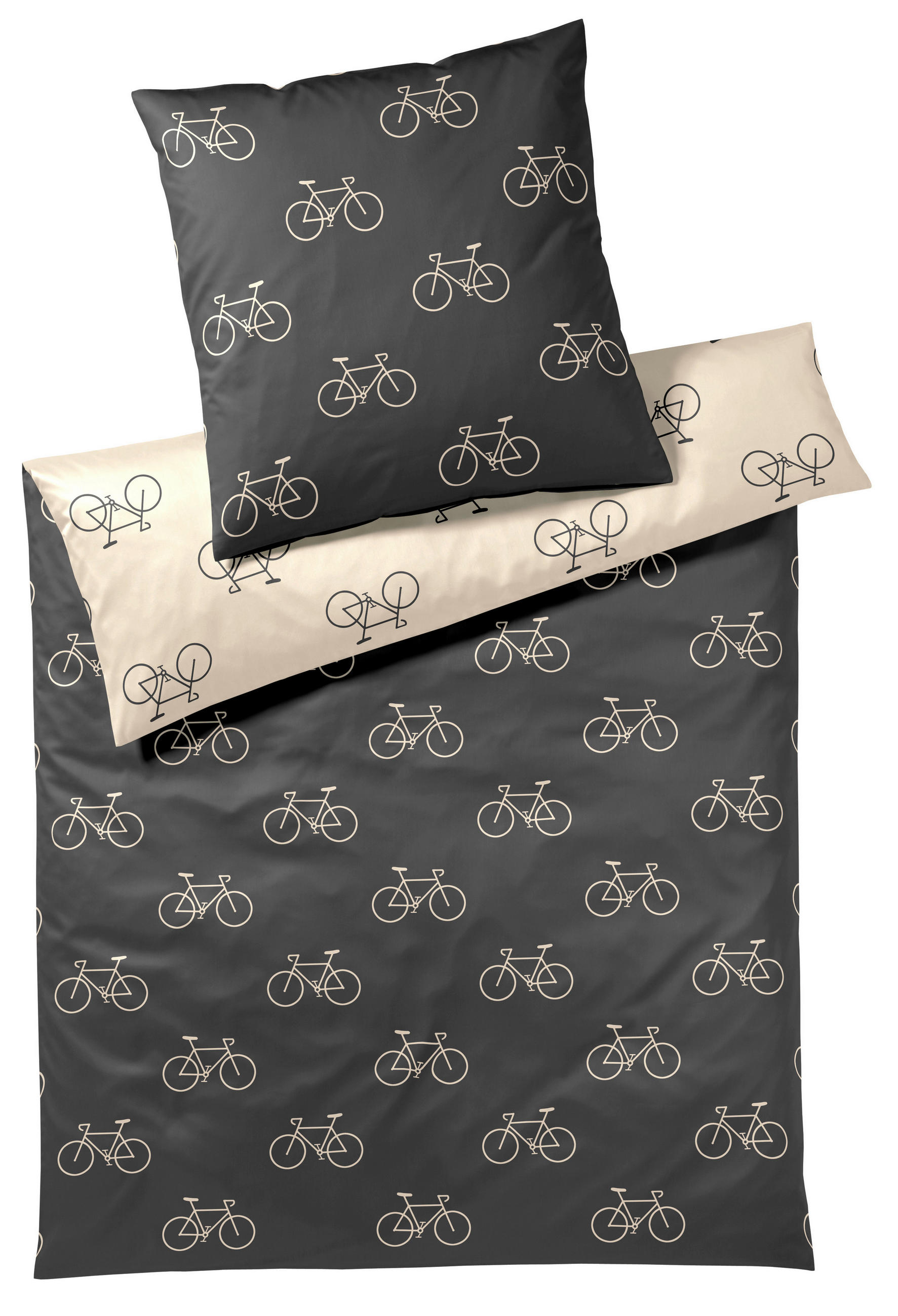 POSTELJINA SA DVA LICA Velo 140/200 cm makosaten antracit  - antracit, Konvencionalno, tekstil (140/200cm) - Elegante