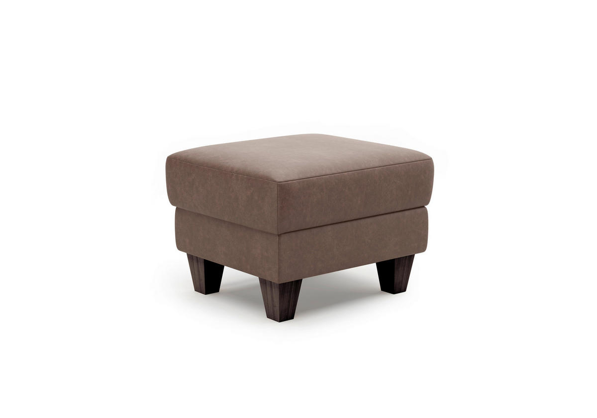 HOCKER in Textil Haselnussfarben  - Wengefarben/Haselnussfarben, KONVENTIONELL, Holz/Textil (58/48/58cm) - Sit & More