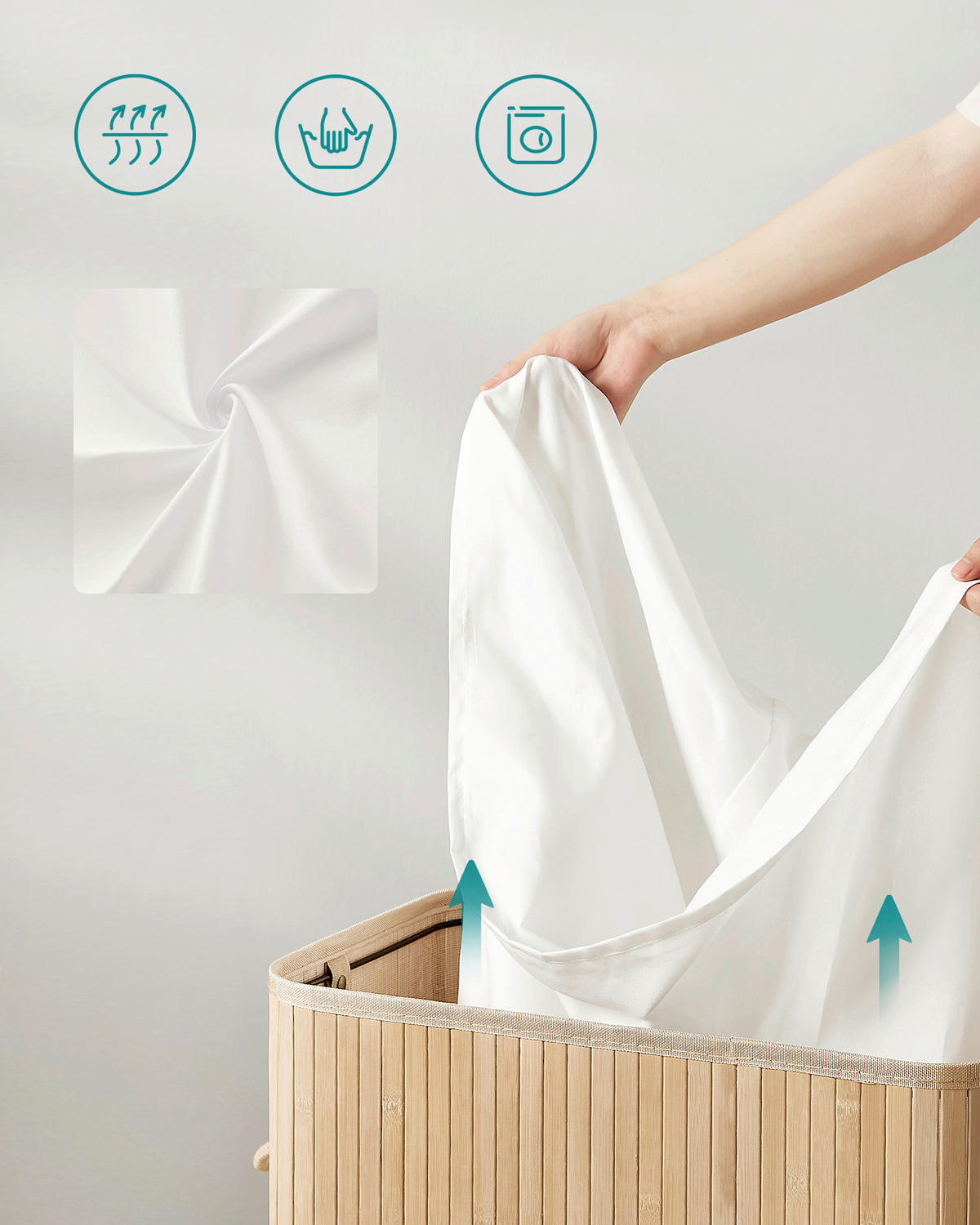 WÄSCHEKORB - Naturfarben, Basics, Naturmaterialien/Holzwerkstoff (54,5/61/34,5cm)