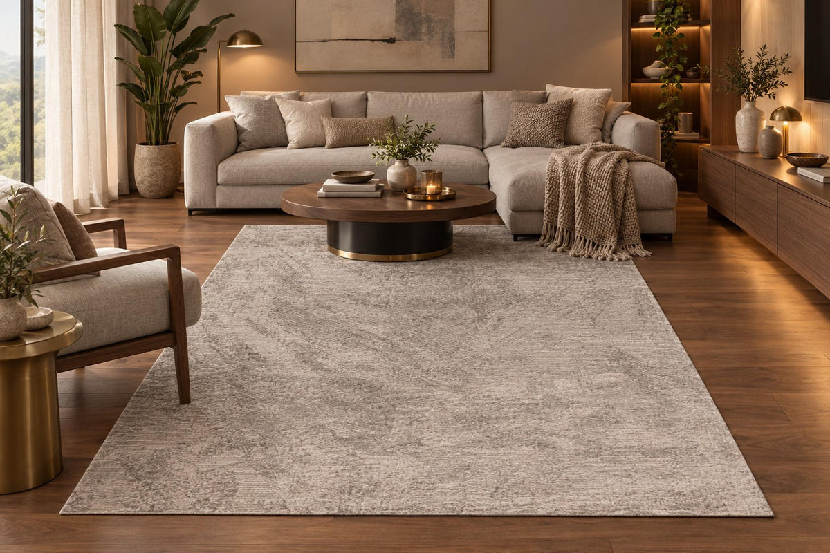 TKANA PREPROGA      120/170 cm    tkano  srebrne barve  - srebrne barve, Basics, umetna masa/tekstil (120/170cm) - Pierre Cardin