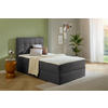 BOXBETT 100/200 cm,  in Dunkelgrau, Bettkasten, Topper, H3 = fest  - Dunkelgrau/Schwarz, KONVENTIONELL, Kunststoff/Textil (100/200cm) - Boxxx
