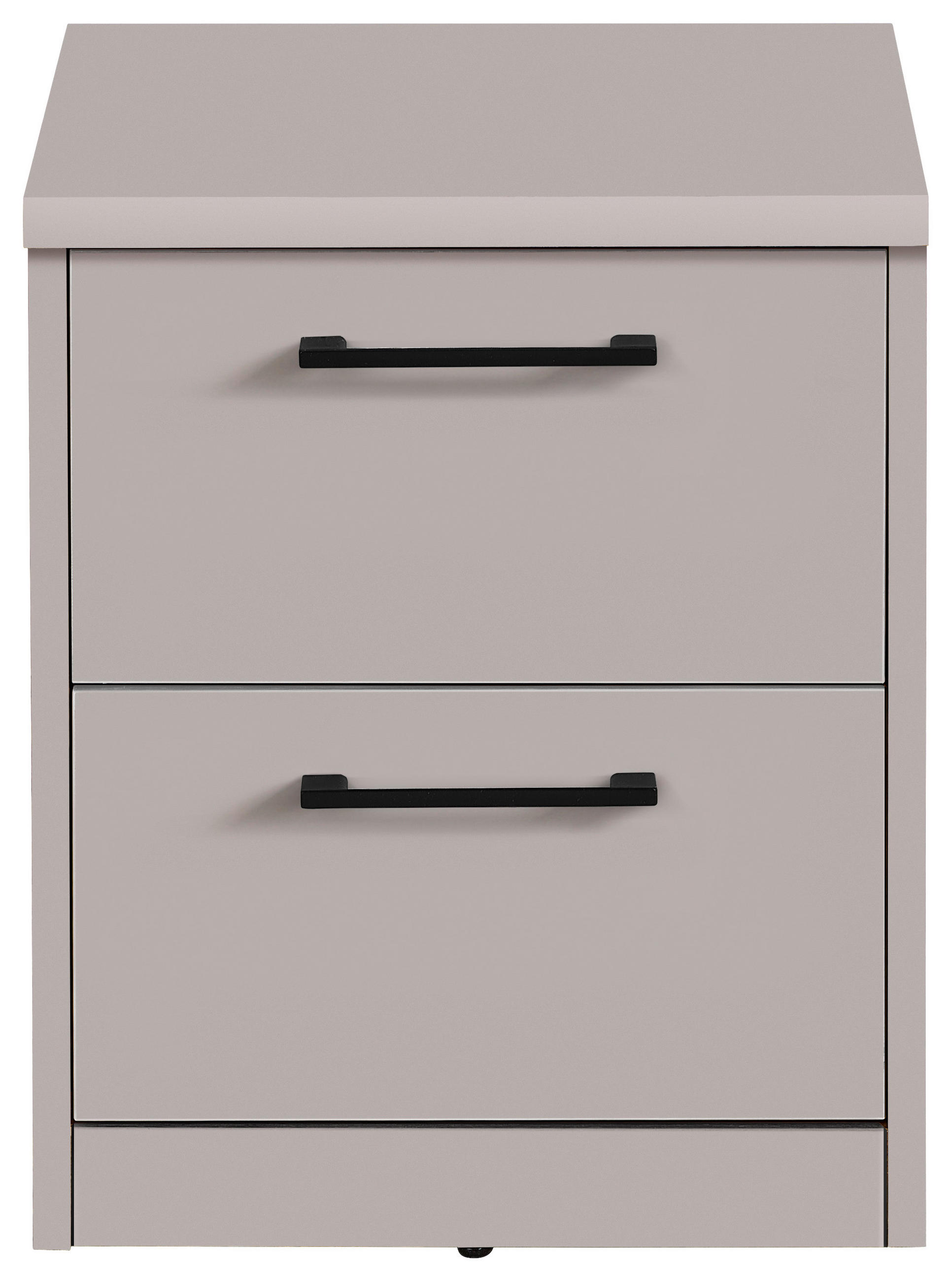 NACHTSCHRANK 38/46/36 cm  - Kaschmir/Schwarz, Basics, Holzwerkstoff/Kunststoff (38/46/36cm) - Xora