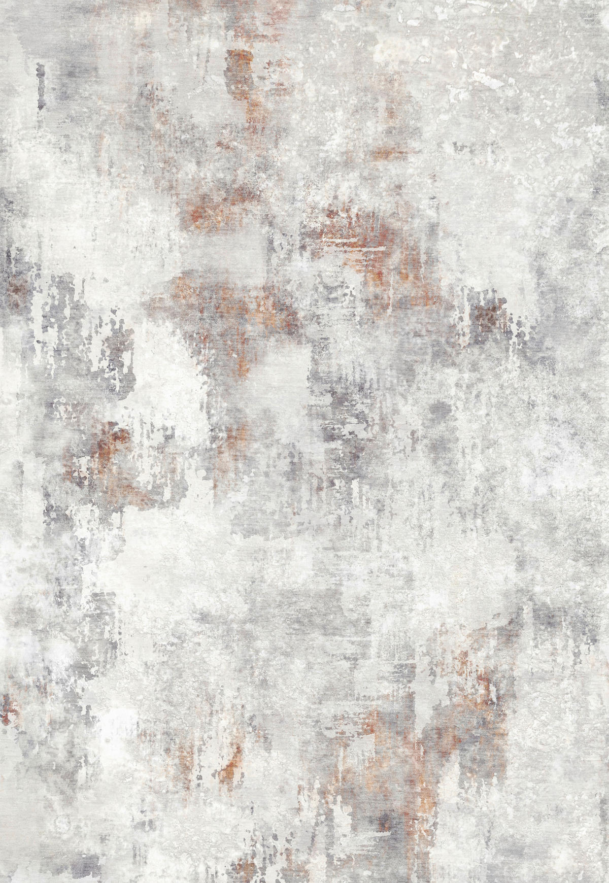 VINTAGE-TEPPICH 130/190 cm ONDEA JORG Hellgrau, Rostfarben, Grauweiß  - Rostfarben/Hellgrau, Basics, Kunststoff/Textil (130/190cm) - Lindorug