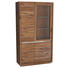 VITRINE Sheesham massiv Sheeshamfarben - Sheeshamfarben, Natur, Holz (103/205/40cm) - Carryhome