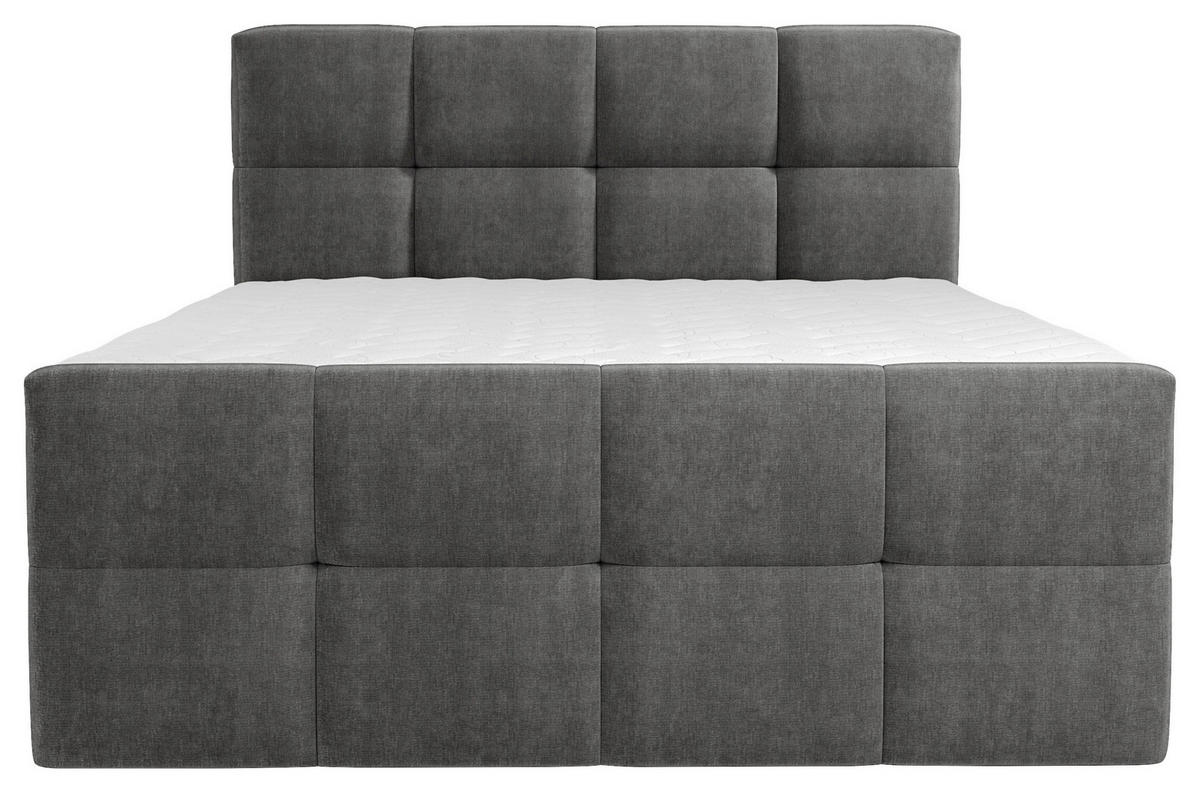 BOXBETT 160/200 cm  in Graphitfarben  - Chromfarben/Graphitfarben, Design, Holz/Holzwerkstoff (160/200cm) - Esposa