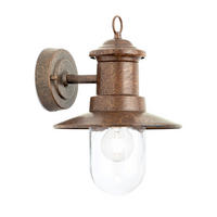 AUßENWANDLEUCHTE Leonie   - Braun, LIFESTYLE, Glas/Metall (22/32/25cm)