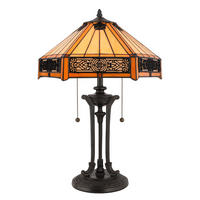 TISCHLEUCHTE Tiffany 58,4/40,6/40,6 cm   - Bronzefarben, KONVENTIONELL, Glas/Metall (58,4/40,6/40,6cm) - Elstead Lighting