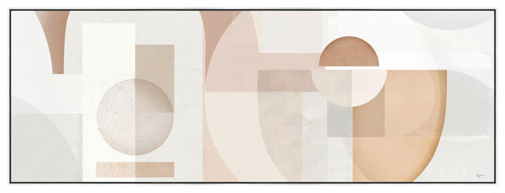 KUNSTDRUCK Abstraktes  - Multicolor/Weiß, Design, Holz/Kunststoff (155/55cm) - Monee
