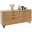 KOMMODE  in 181,9/74,5/45,2 cm  - Wildeiche/Schwarz, Design, Holz/Metall (181,9/74,5/45,2cm) - Valnatura