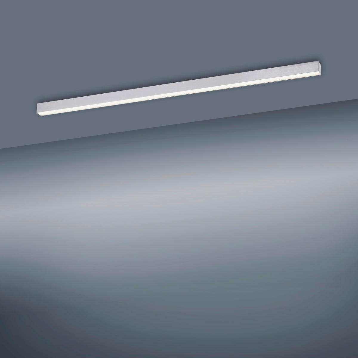 LED-DECKENLEUCHTE PURE-LINES 110/3,8/3,9 cm   - Alufarben, Design, Kunststoff/Metall (110/3,8/3,9cm) - Neuhaus PURE