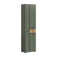 HOCHSCHRANK 51/191/30 cm  - Eichefarben/Schwarz, Trend, Holzwerkstoff/Kunststoff (51/191/30cm) - MID.YOU